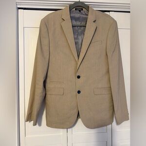 Express Men's Khaki Tan Performance Stretch Blazer - 38S- Slim Fit